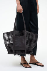 GETAWAY HAND-KNOTTED TOTE BAG | ESPRESSO