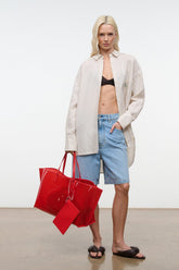 CHRISTOS LARGE TOTE | RED ROSE