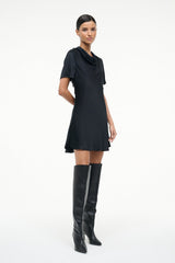 IRIS SILK DRESS | BLACK