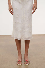 CARRIE SANDAL | CREAM RED ROSE