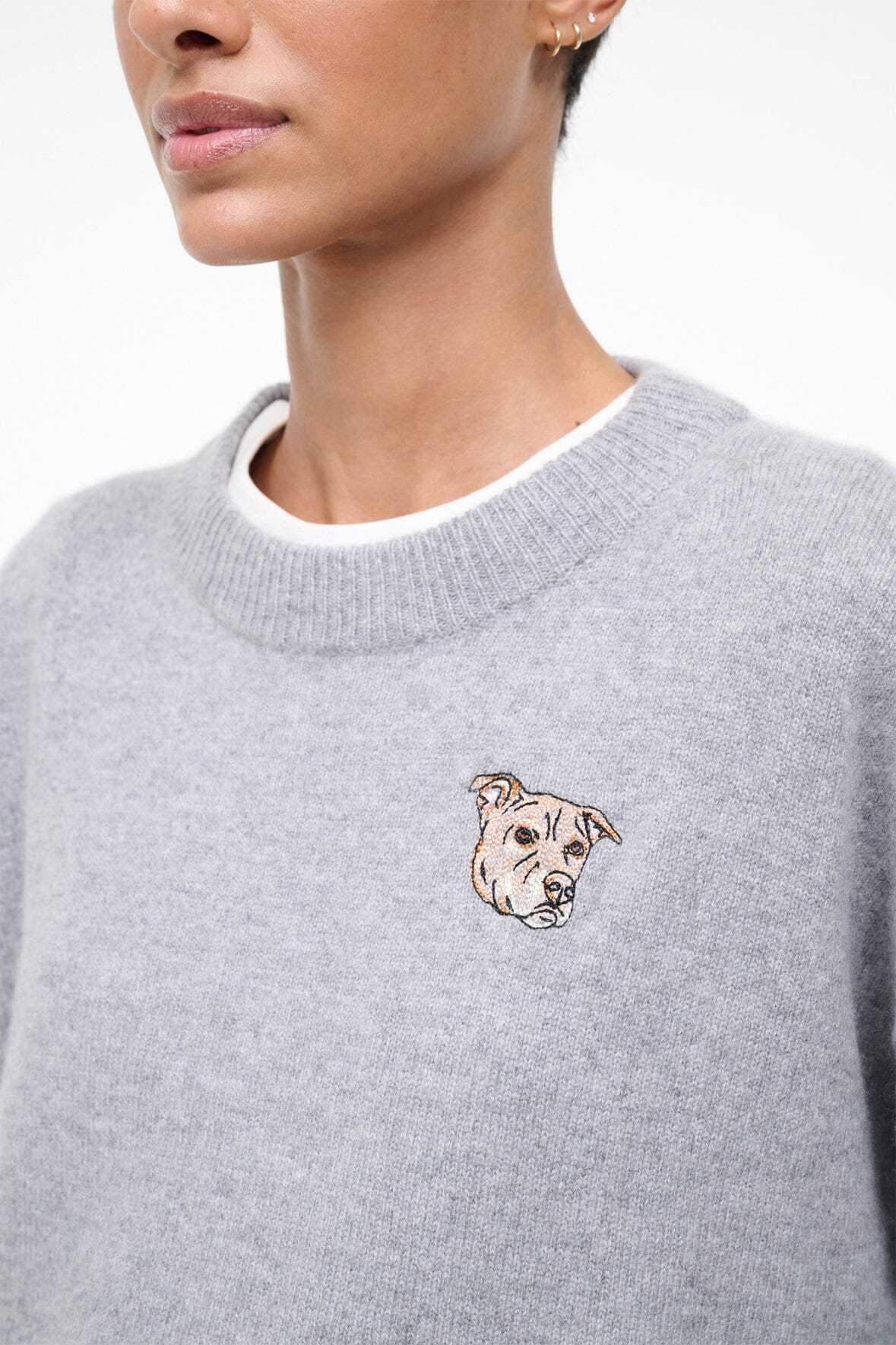 CUSTOM  x C.BONZ SERRANO CASHMERE SWEATER | HEATHER GREY