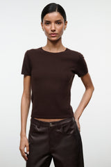 EASY CASHMERE TEE | DARK CHOCOLATE