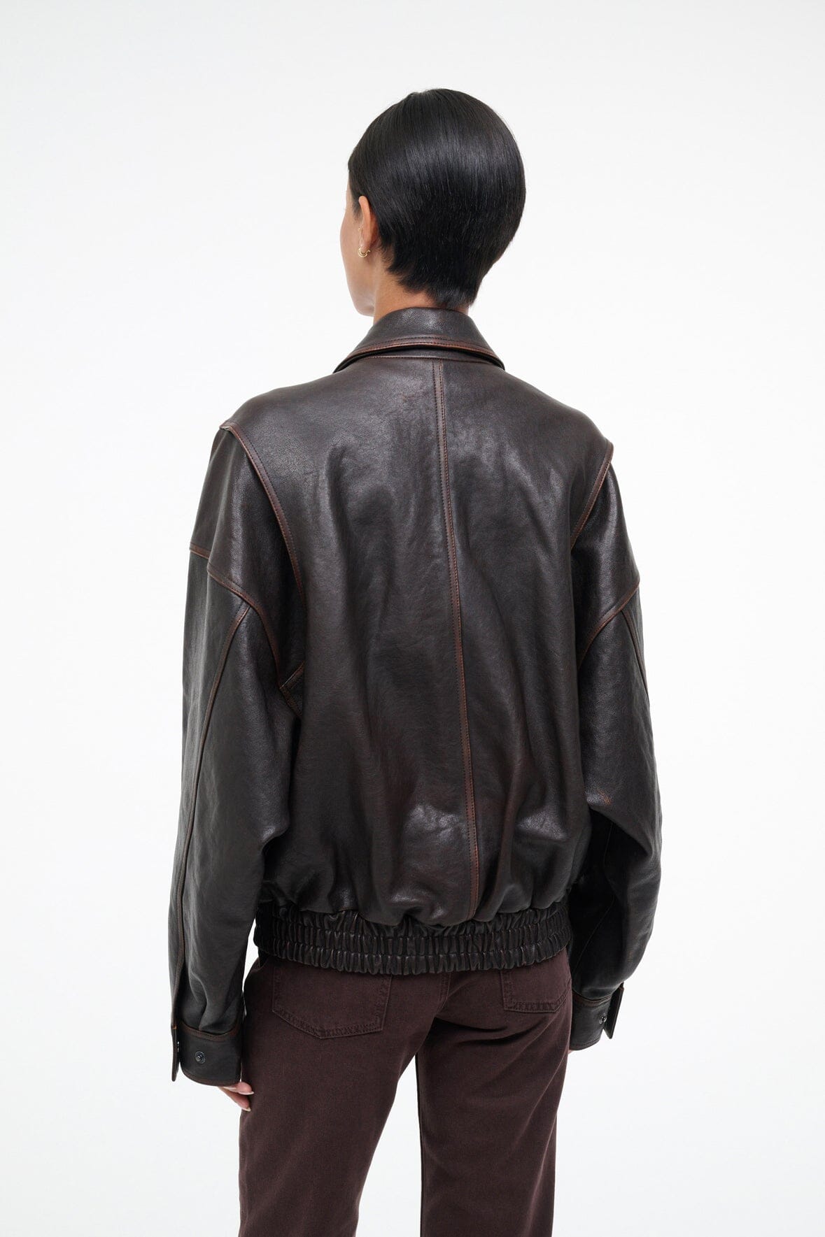 EUGENE LEATHER JACKET | DISTRESSED BROWN